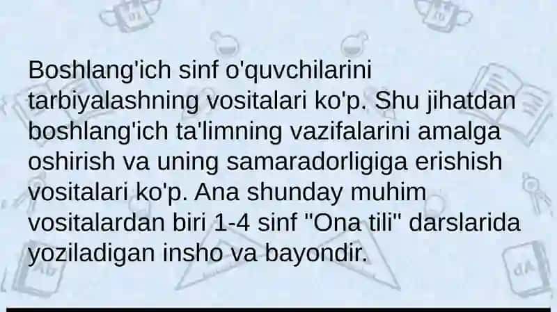 Darsliklardagi insho uchun berilgan materiallarni tahlil qilish 2