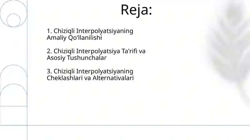 Chiziqli interpolyatsiya va uning amaliyotda qoʻllanishi 2