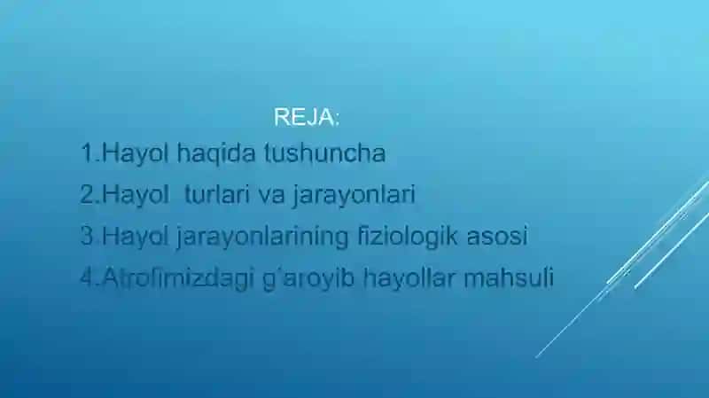 Hayol haqida tushuncha. Hayol jarayonlari va hayol turlari 2