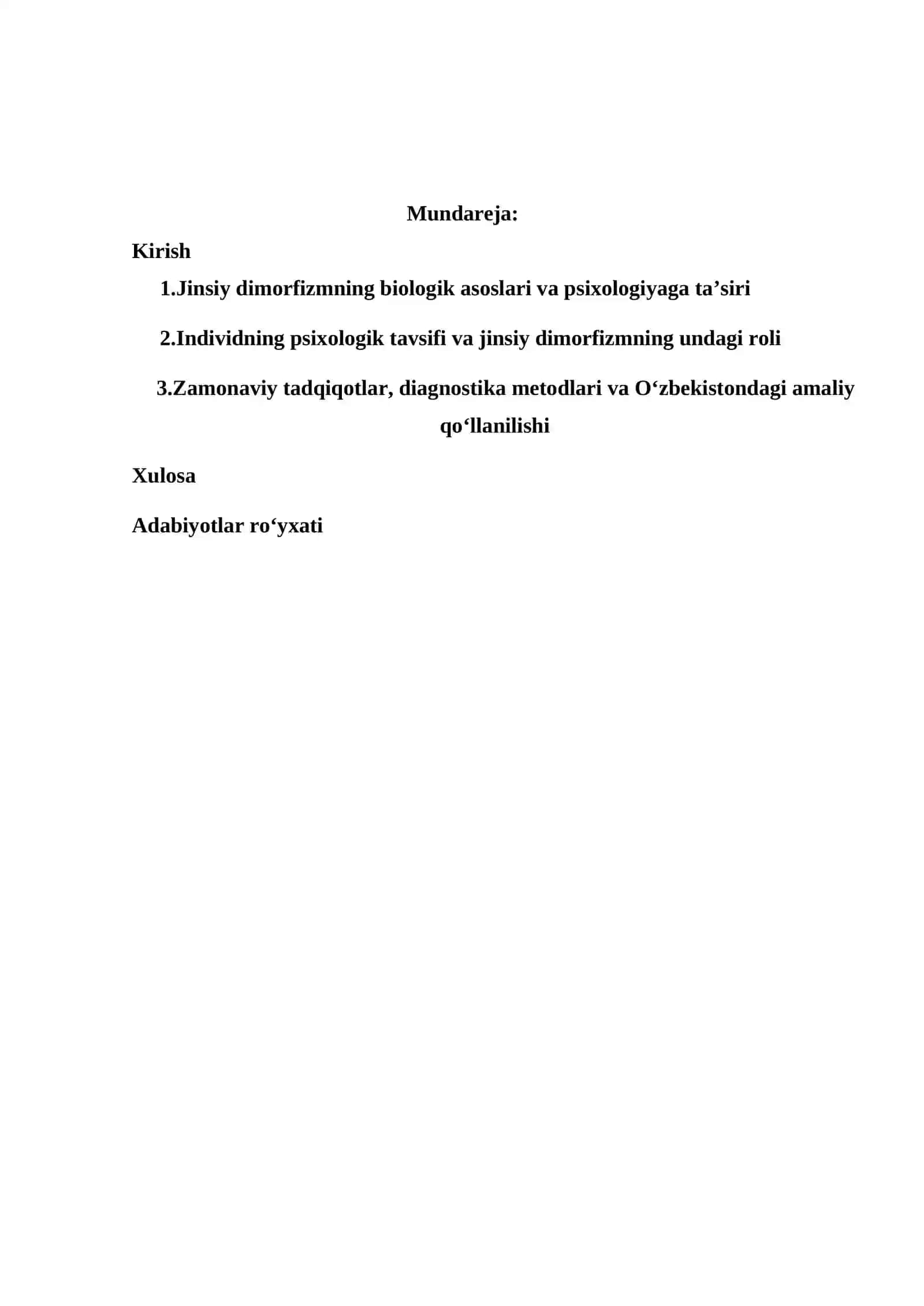 Jinsiy dimorfizmning biologik asoslari va psixologiyaga ta’siri 2