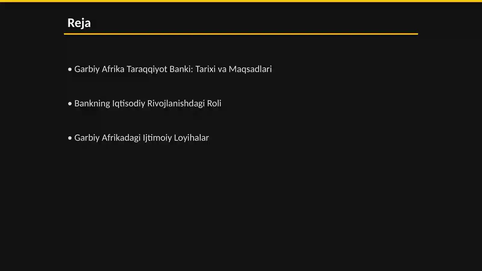 Garbiy afrika taraqqiyot banki 2