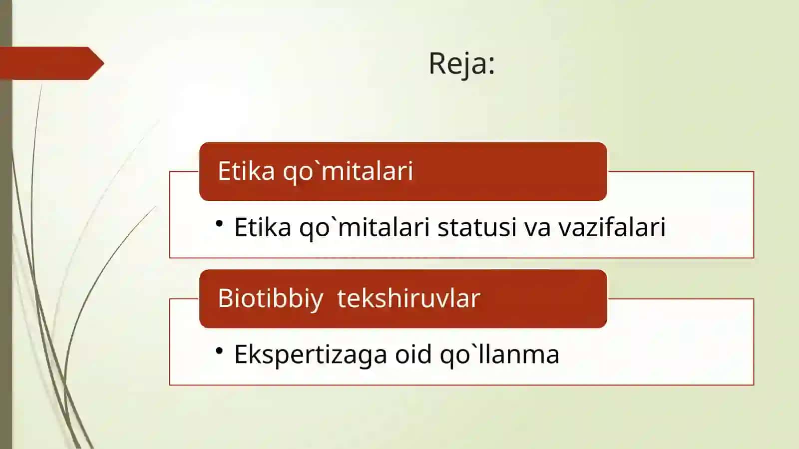 Bioetika fanining Etika qo'mitalari 2