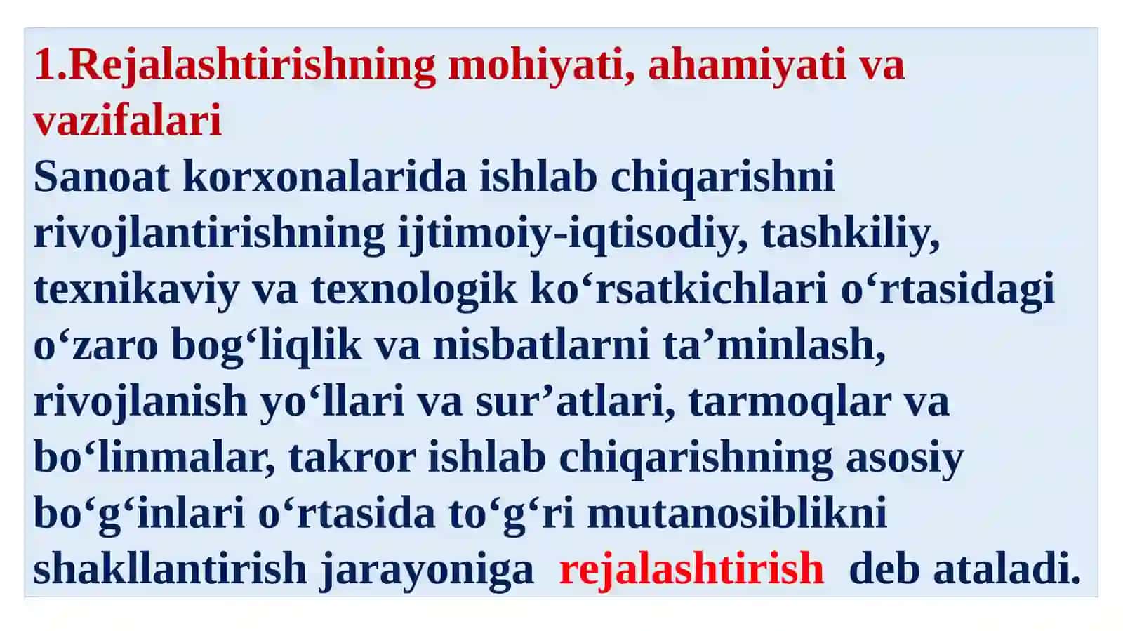 Sanoatkorxonalaridarejalashtirish 2