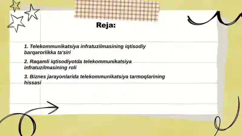 Telekommunikatsiya infratuzilmasining iqtisodiyotga ta'siri 2