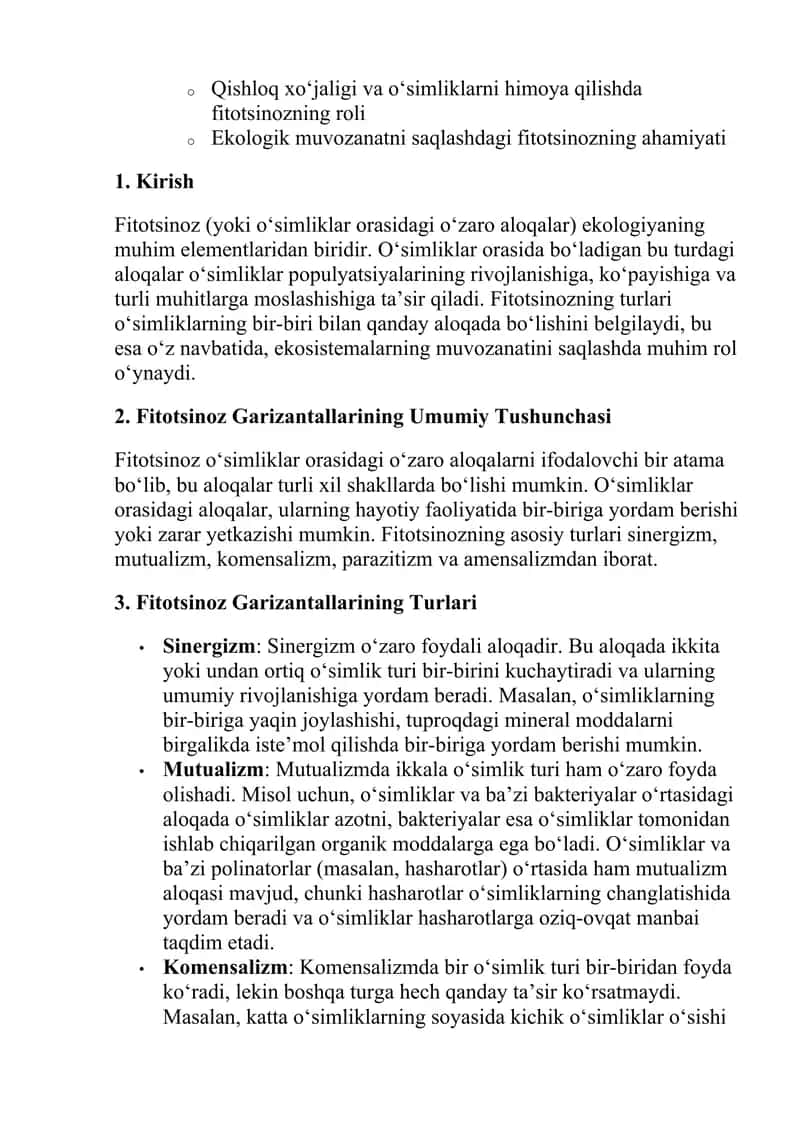 FITOTSINOZ GARIZANTALLARI VA ULARNING TIPLARI REFERAT 2