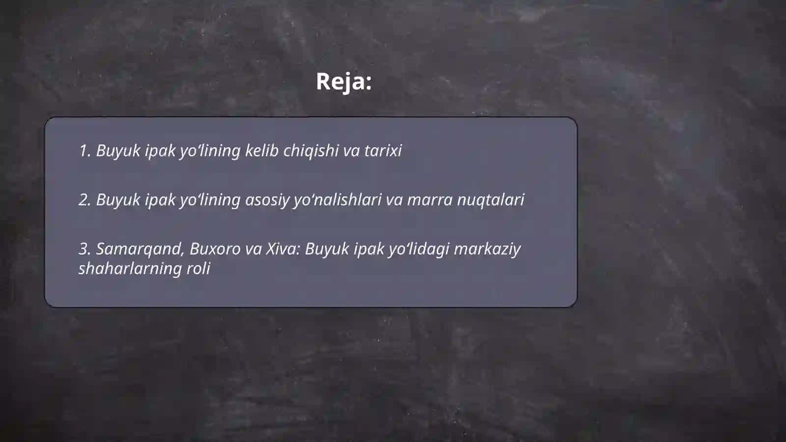 Buyuk ipak yoʻli haqida 2