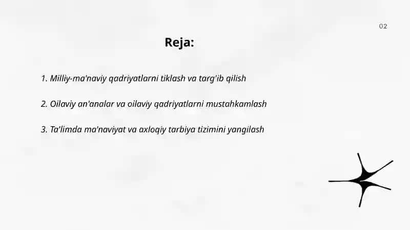 Milliy-ma'naviy qadriyatlarni tiklash va targ'ib qilish 2