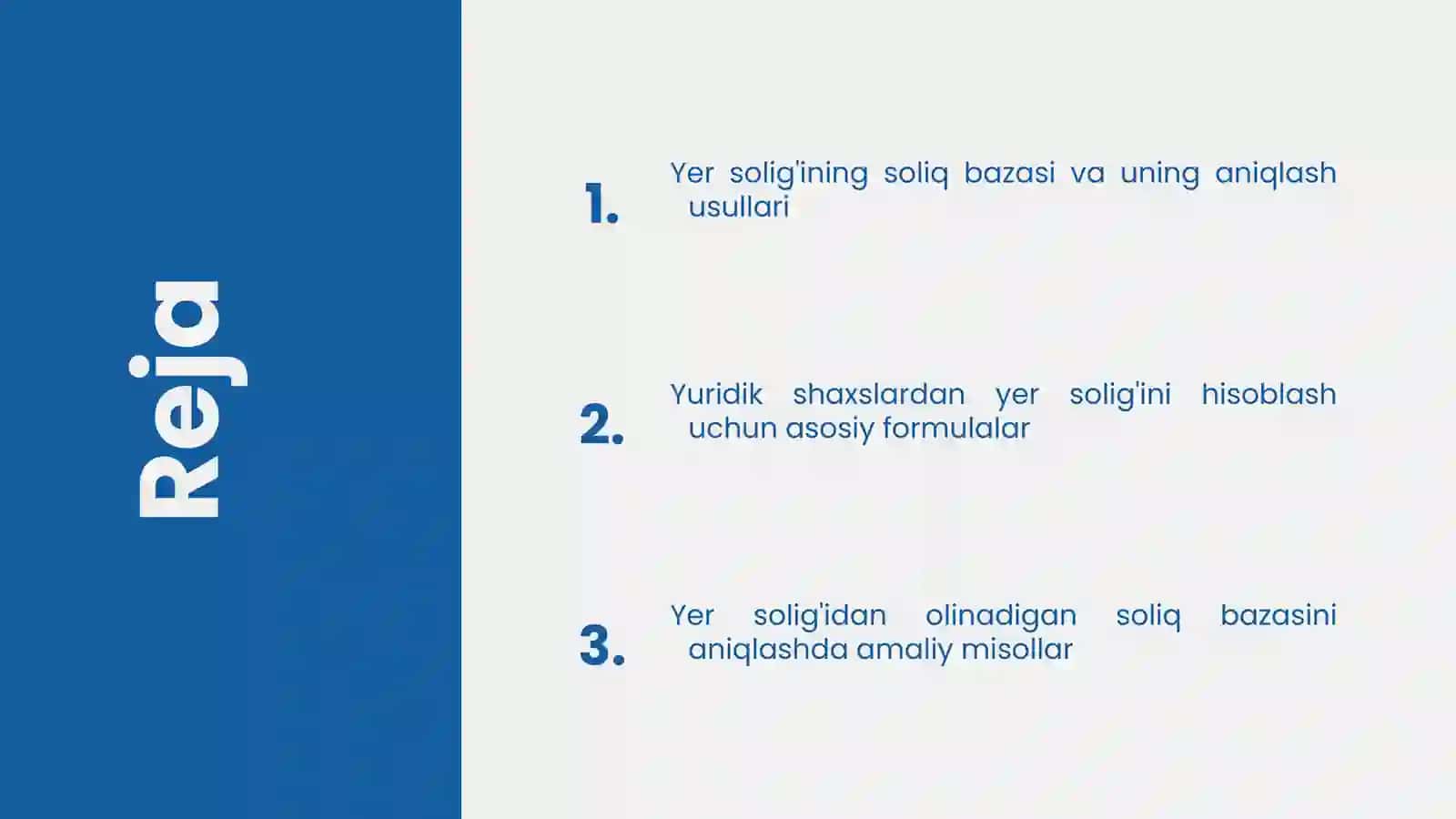 Yer Solig'i va Soliq Bazasi 2