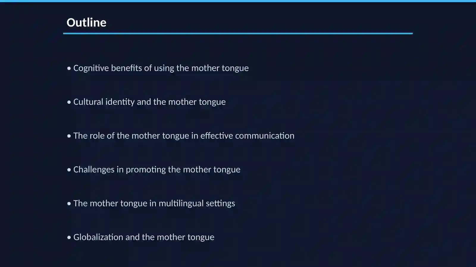 The use of the mother tongue 2