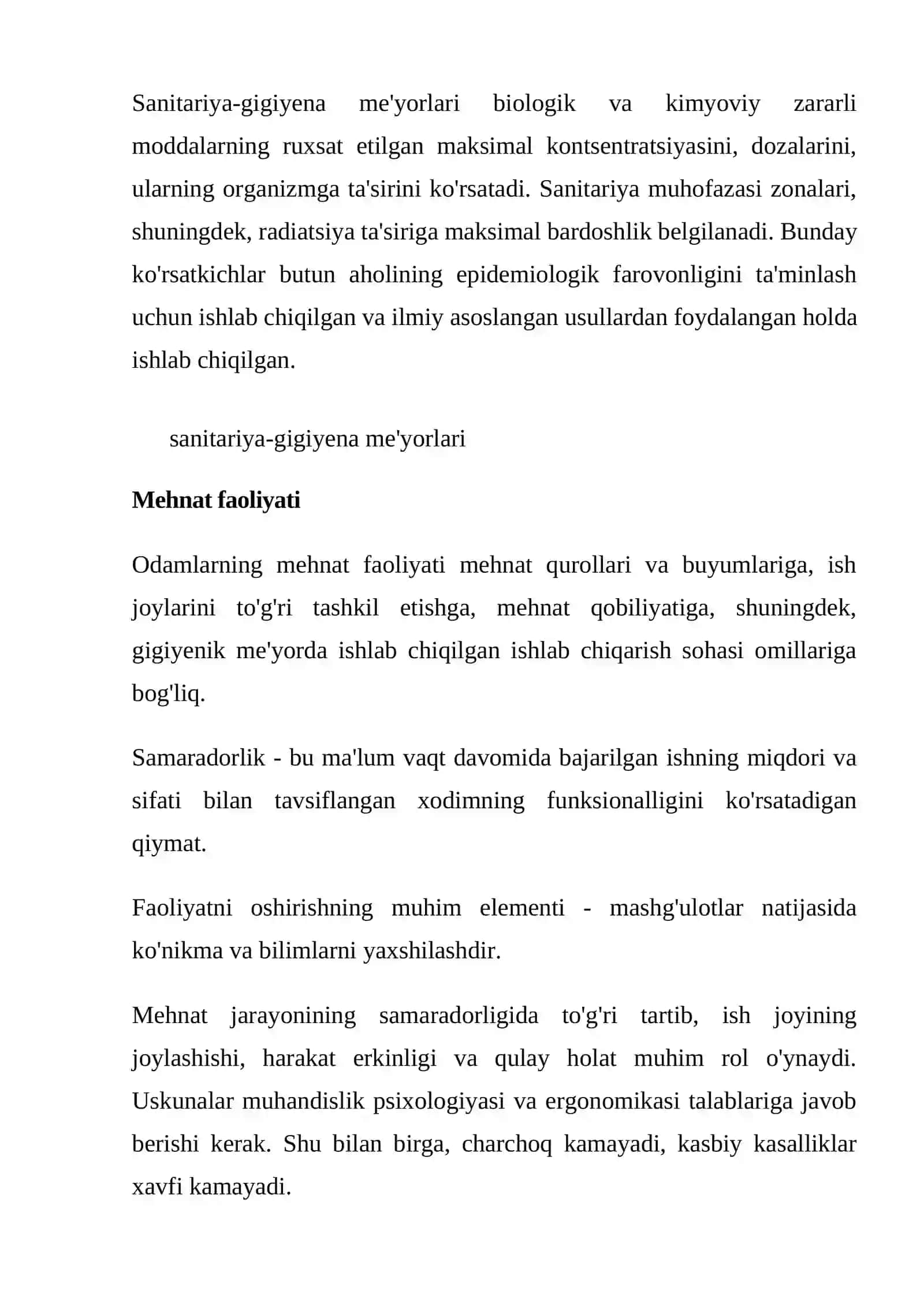 Gigiyenik me'yorlashtirish va reglamentlashtirish 2