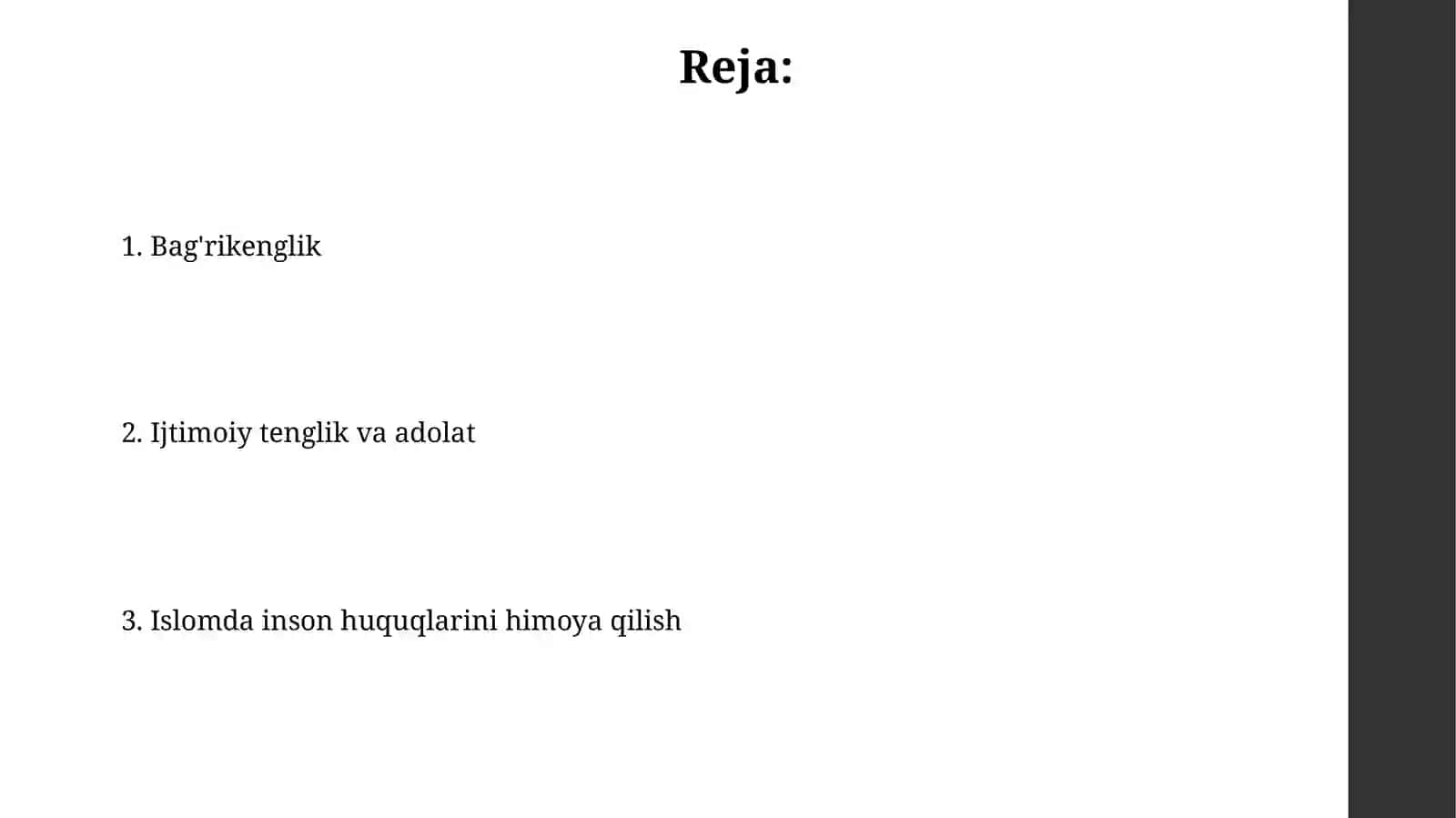 Islomda inson huquqlari himoyasi ijtimoiy tenglik adolatvateleyarantlik 2