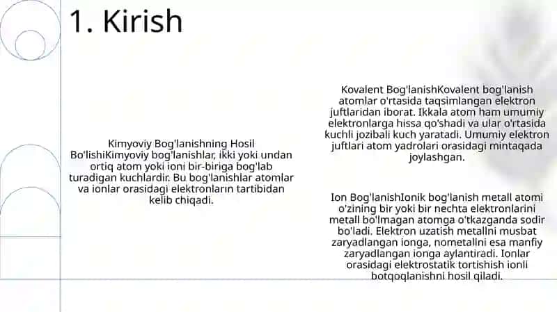 Kimyoviy Boğlanishning Hosil Bõlishi 2