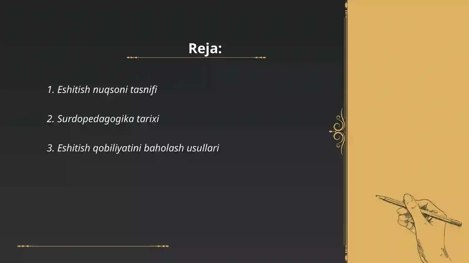 Eshitish nuqsoni tasnifi 2