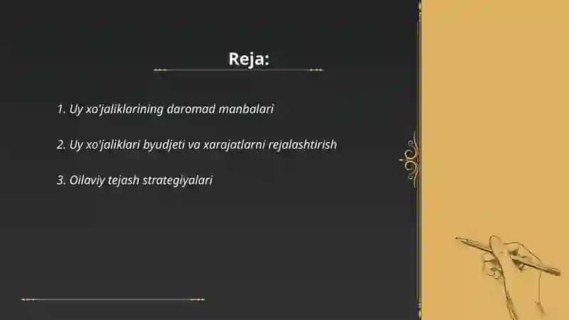 Uy xojaliklar moliyasi 2