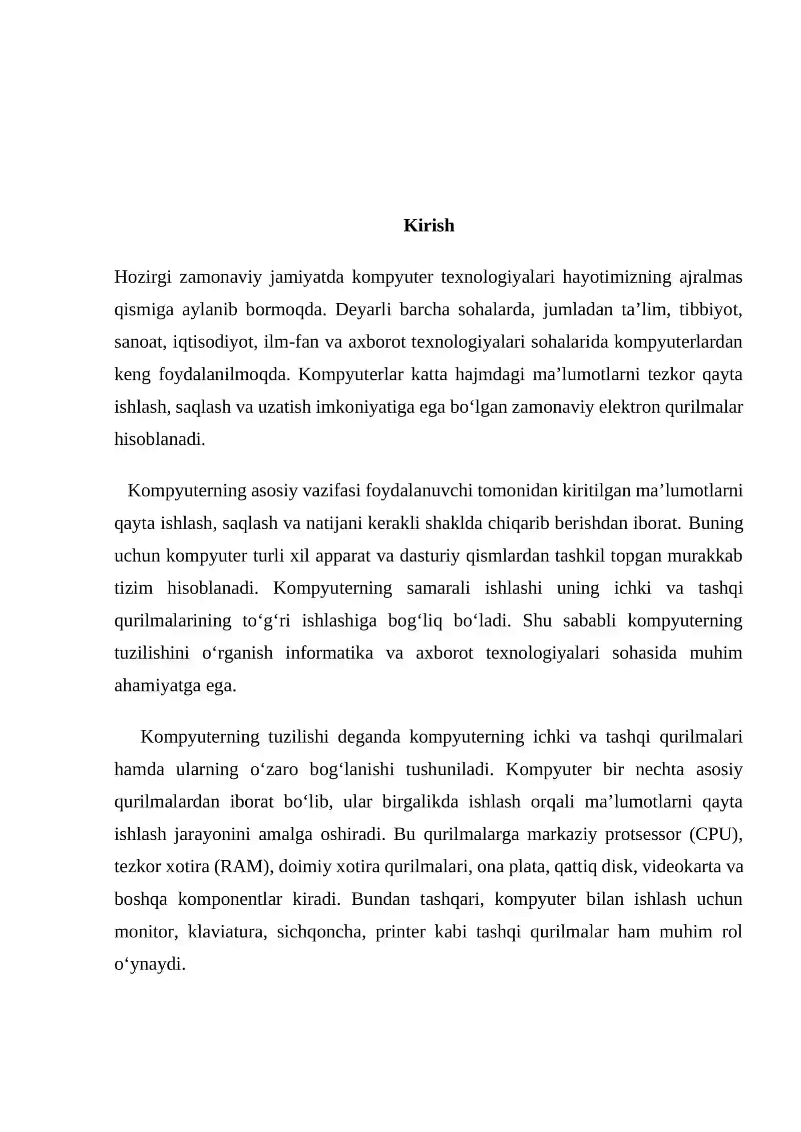 Kompyuterning tuzilishi 2