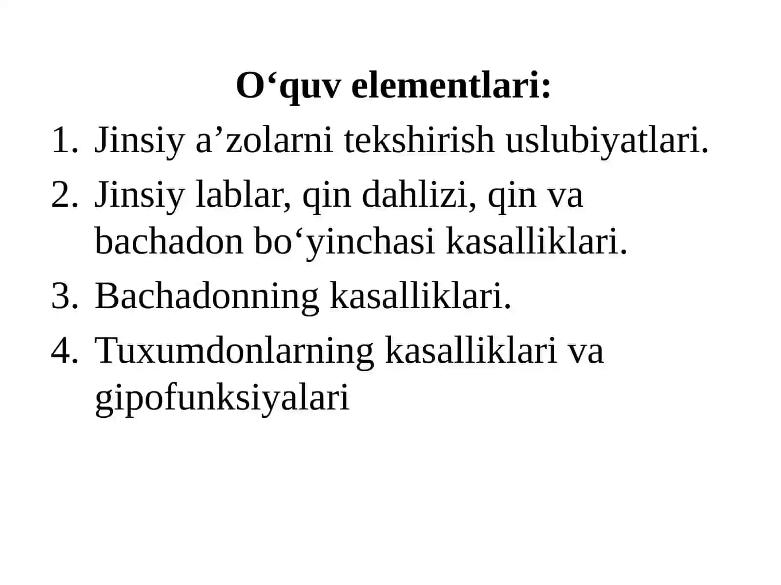 URG‘OCHI HAYVONLAR JINSIY A’ZOLARINING KASALLIKLARI.UXUMDONLARNING KASALLIKLARI VA GIPOFUNKSIYALARI 2