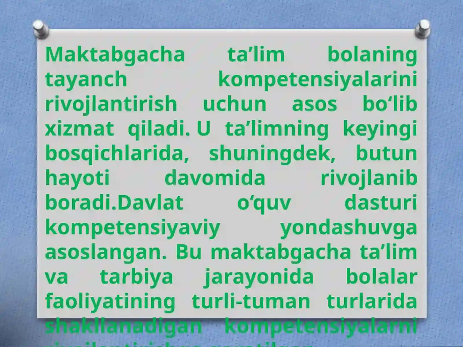 Maktabgacha yoshdagi bolalarga ta'lim berishda kompetensiyaviy yondashuv 2