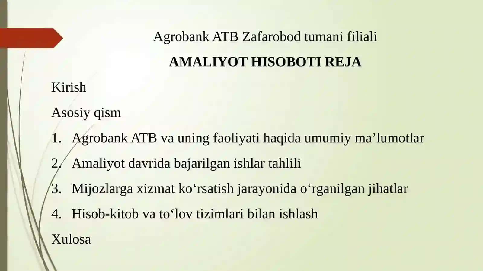 Agrobank ATB Zafarobod tumani filiali 2