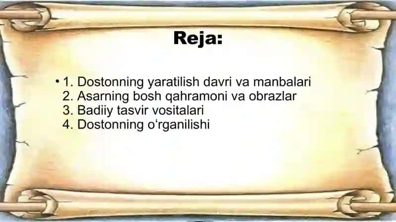 Kuntugʻmish dostonining gʻoyaviy badiiy xususiyatlari 2