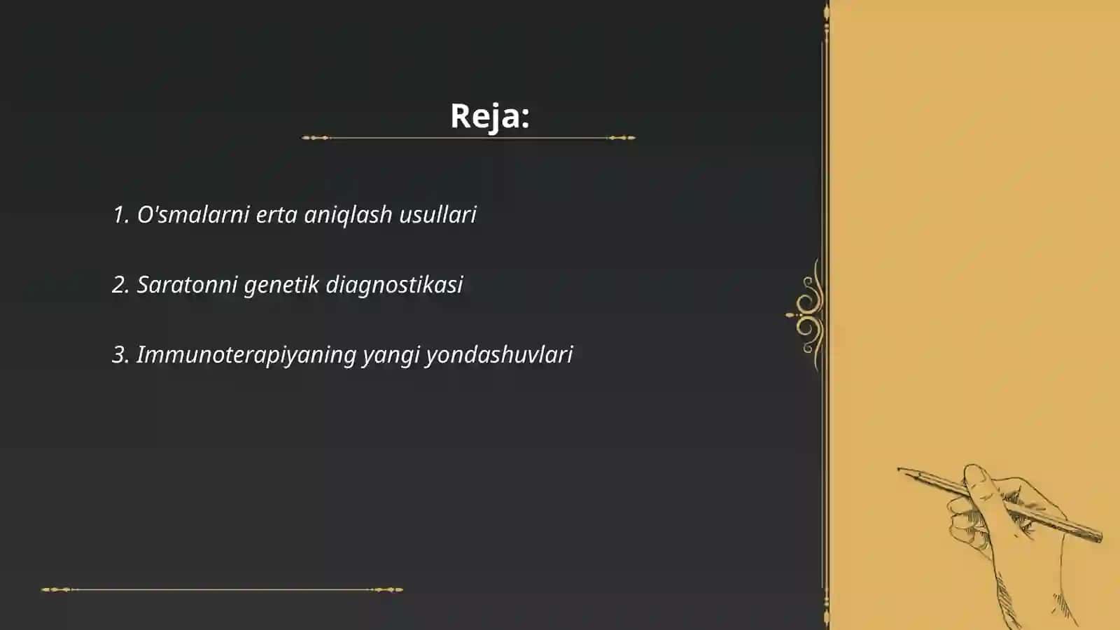 O'smalarni erta aniqlash usullari 2