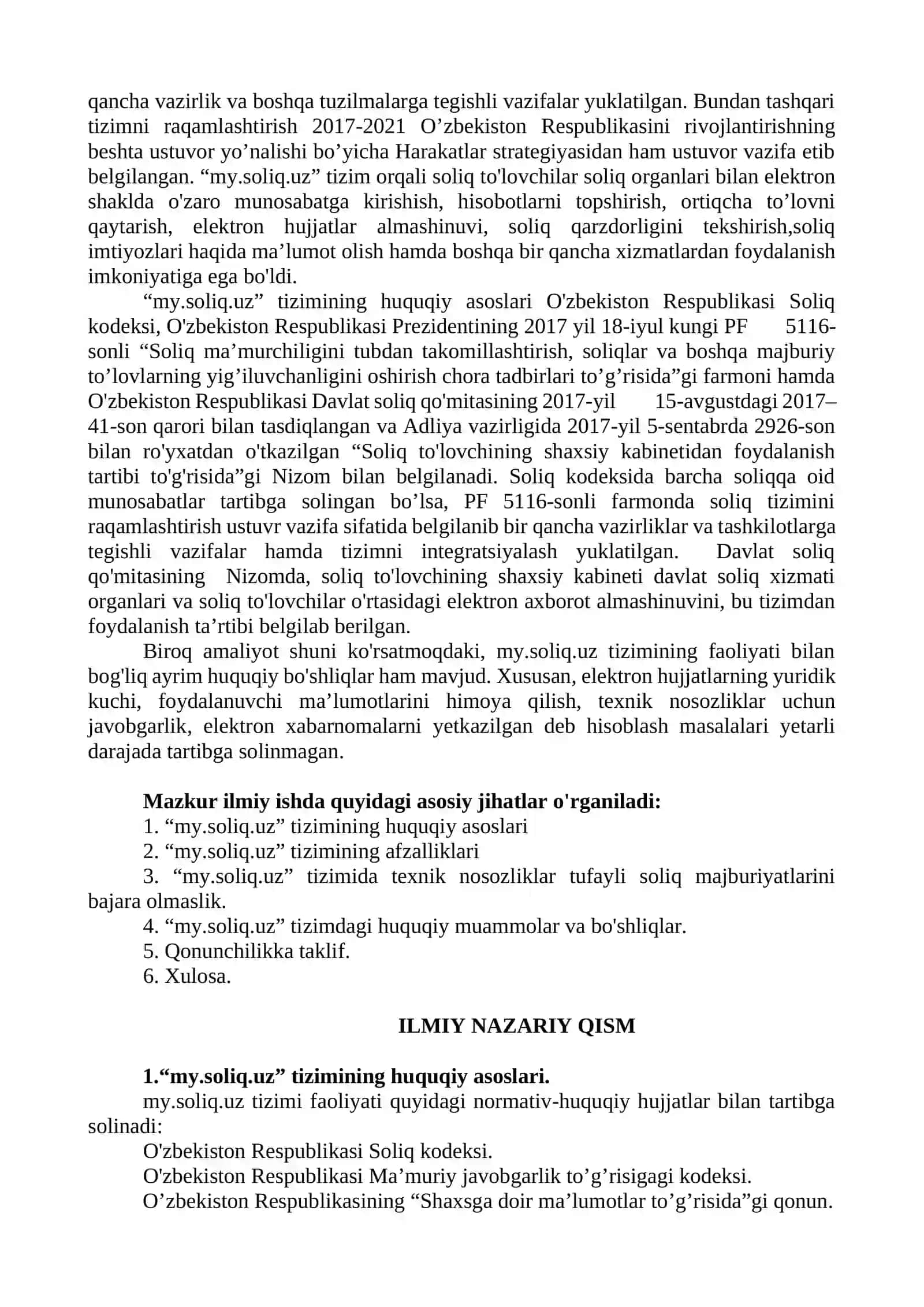 MY.SOLIQ.UZ TIZIMIDAGI HUQUQIY BO' SHLIQLAR 2