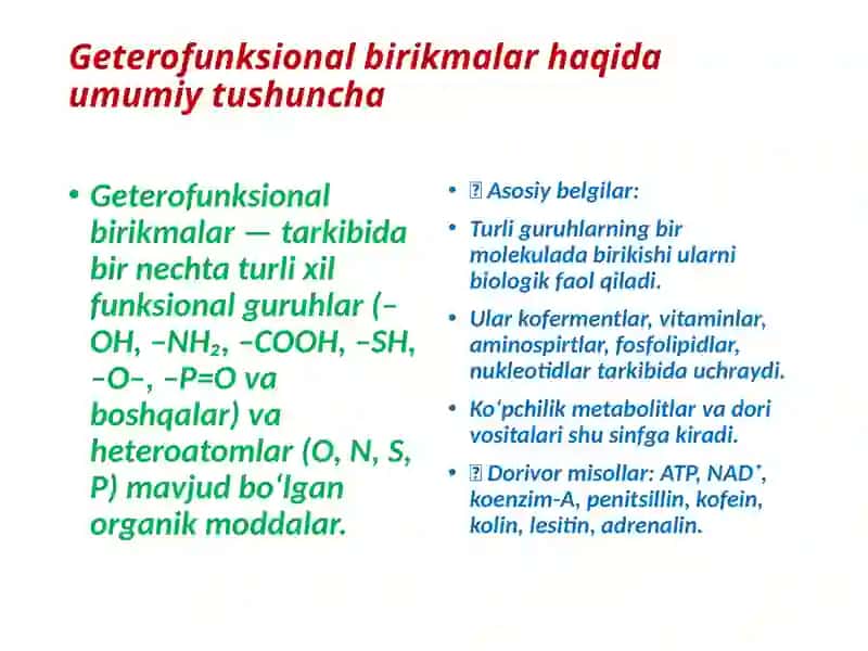 Geterofunksional birikmalar haqida umumiy tushuncha 2