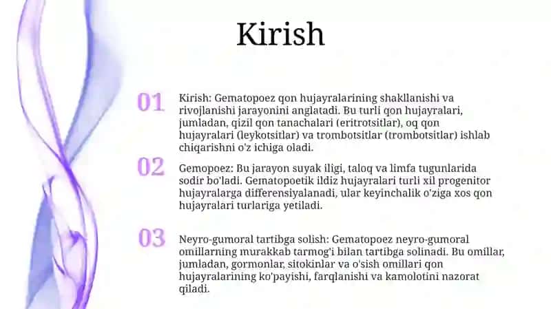 Gemositopoez.Gemositopoezni Neyro-Gumoral Boshqarilishi 2