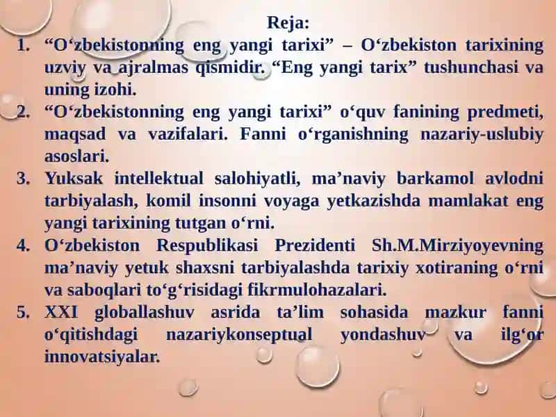 O‘zbekistonning eng yangi tarixi 2