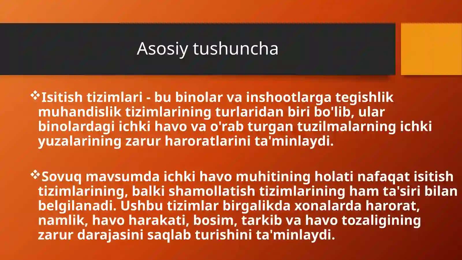 Isitish tizimlarining turlari 2