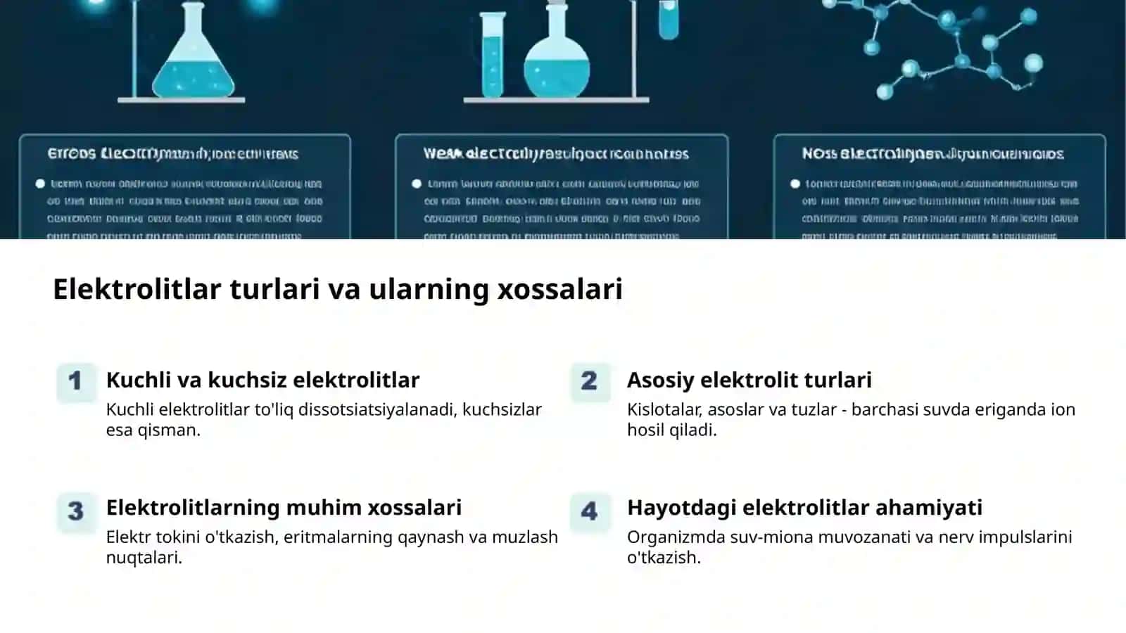 Elektroliz: Kimyoviy jarayon va ahamiyati 2