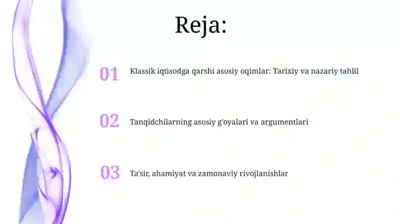 Klassik iqtisodiy maktabga muxolif g’oyalar 2