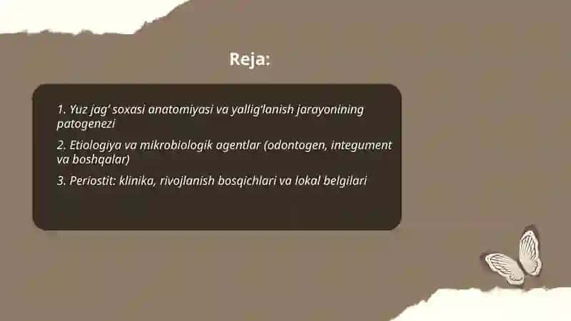 Yuz jag' soxasi yallig'lanish kasalliklari 2