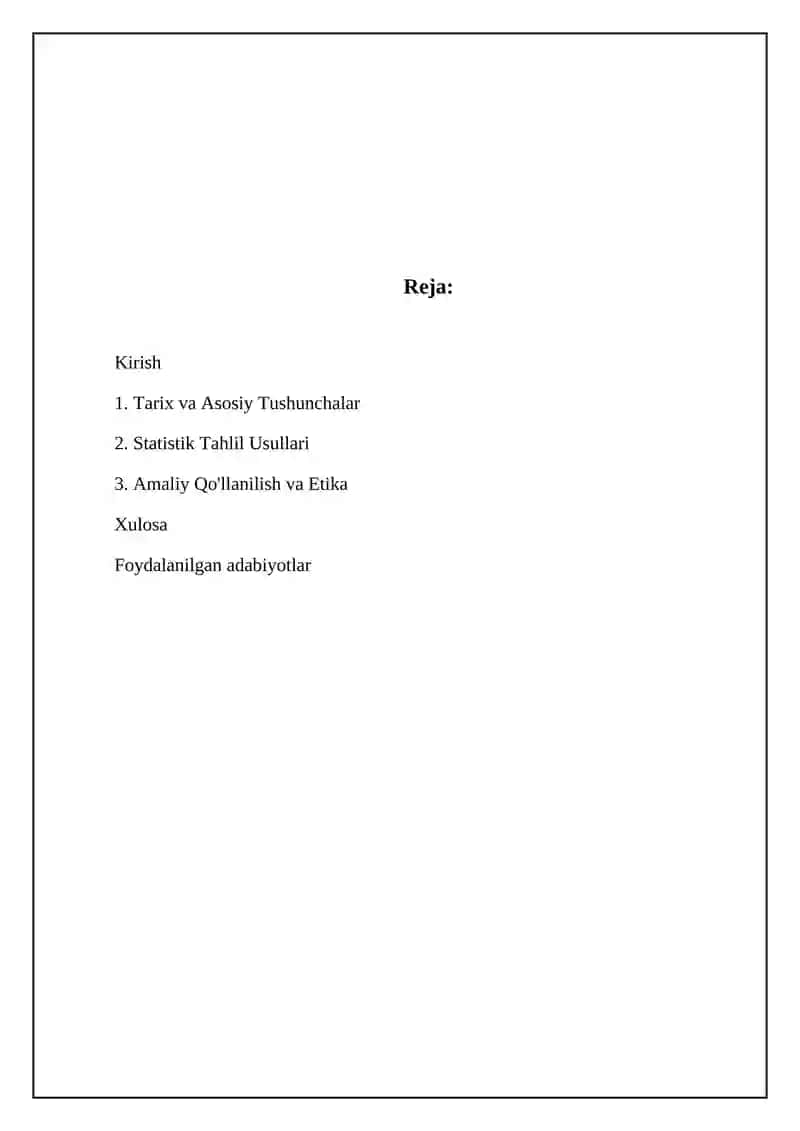 Tibbiy statistika va biostatistika 2