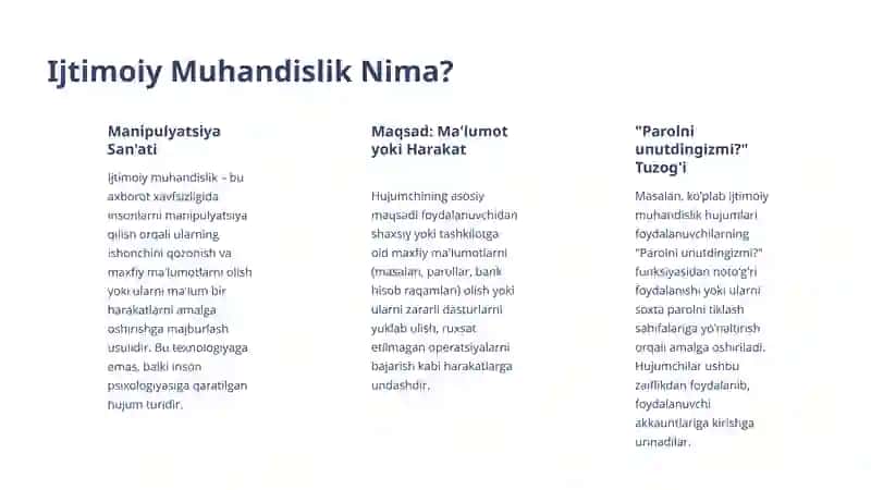Ijtimoiy Muhandislik Muammolari 2