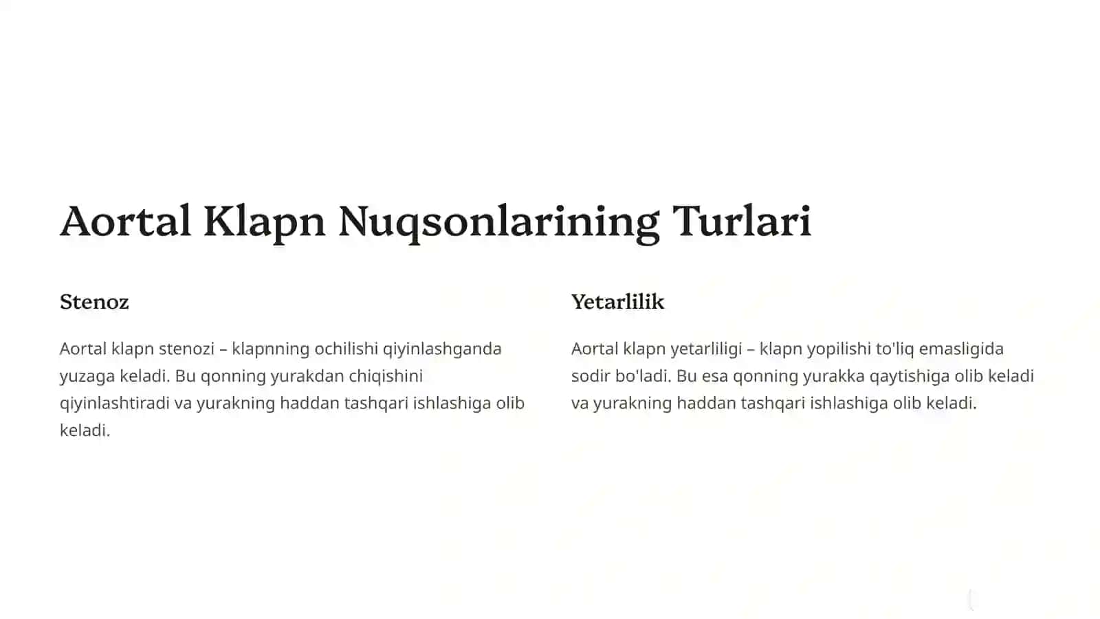 Aortal Klapn Nuqsonlari, diagnostik kriteyalari 2
