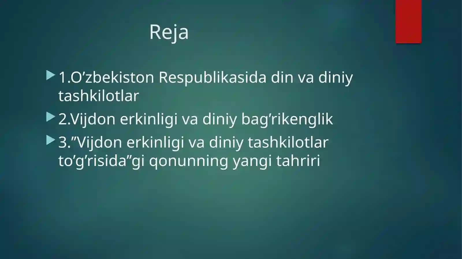 Vijdonva e’tiqod erkinligining ta’rifi 2