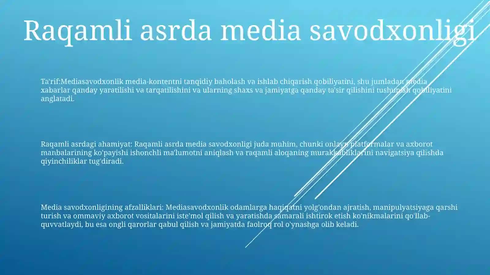 Bugungi Kunda Mediatalimning Dolzarbligi 2