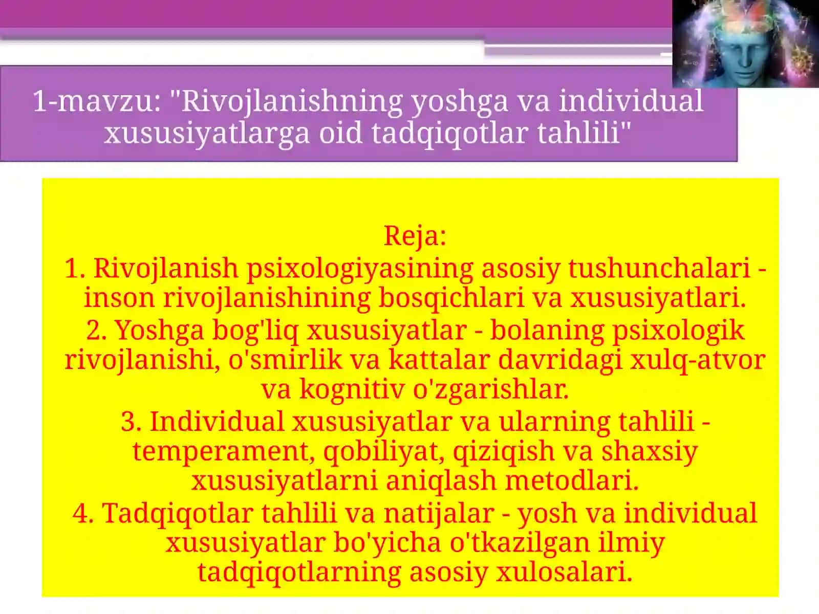 Rivojlanishning yoshgavaindividual xususiyatlarga oid tadqiqotlar tahlili 2