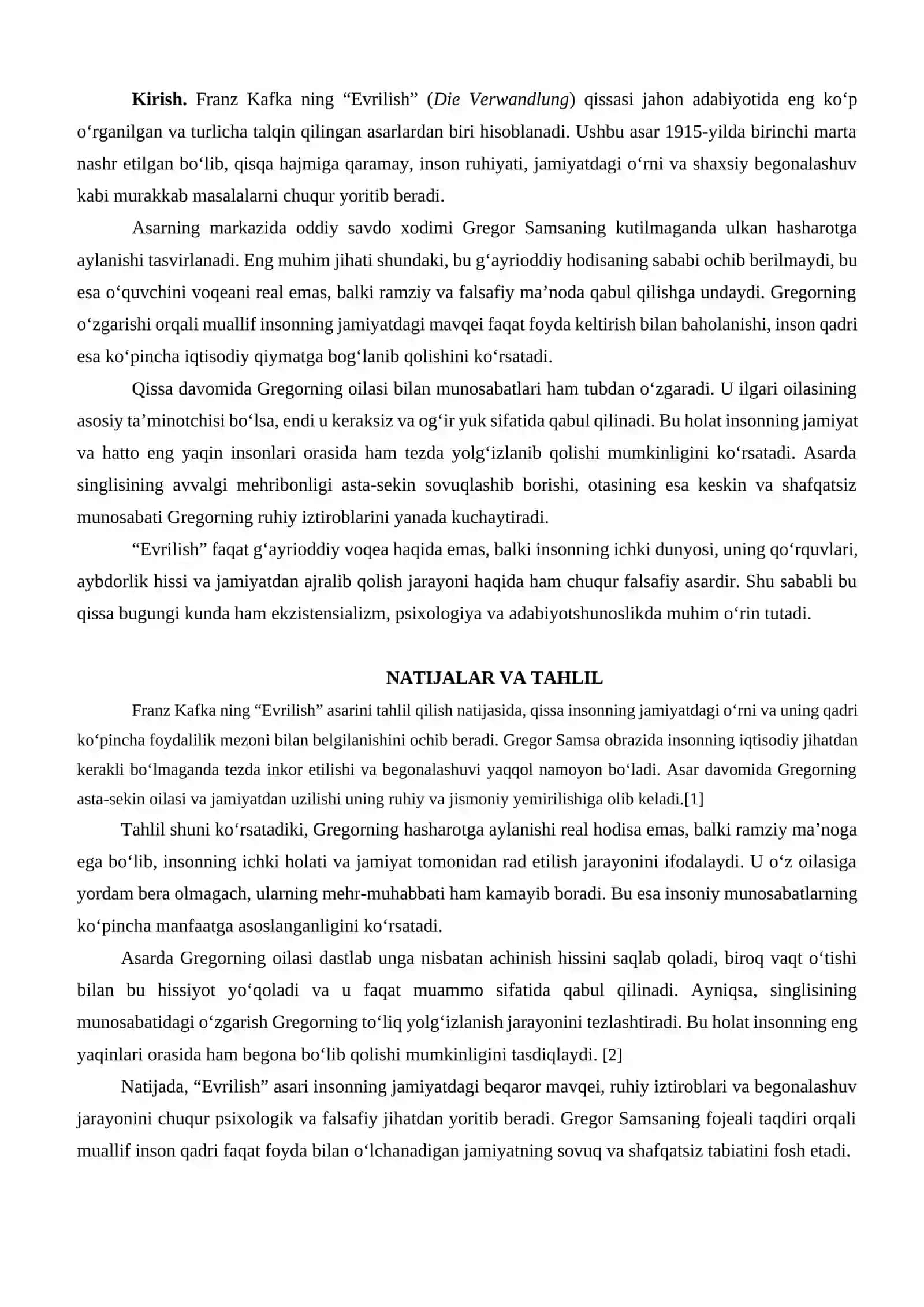 FRANS KAFKANING "EVRILISH" ASARI 2