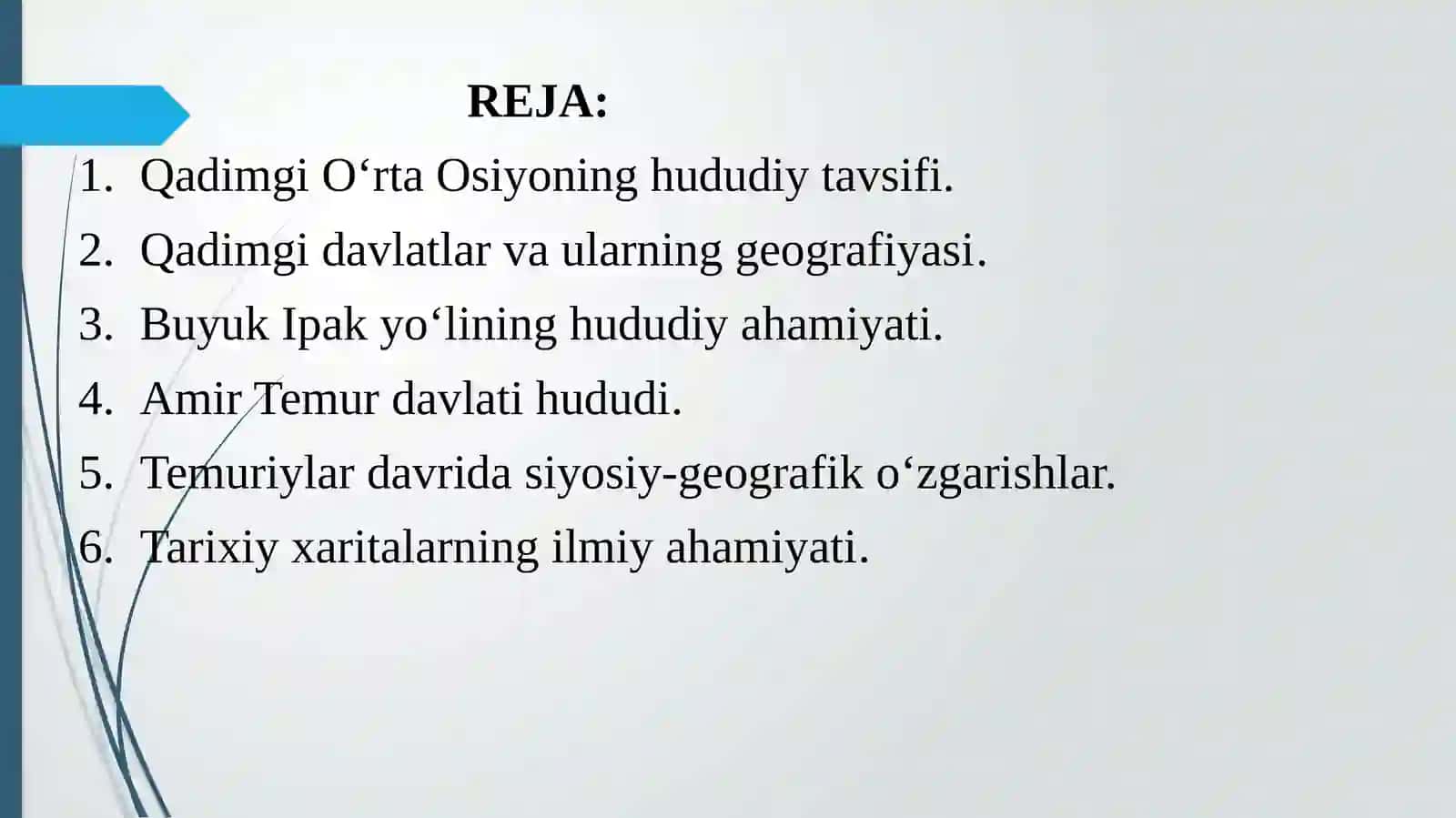 O‘RTA OSIYONING QADIMGI DAVR TARIXIY GEOGRAFIYASI 2