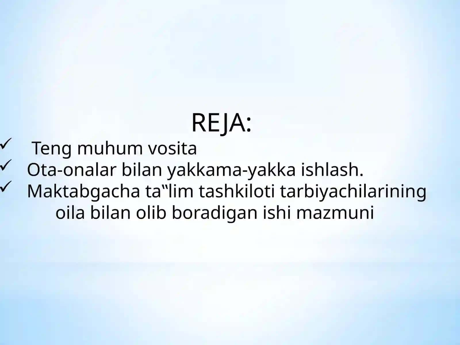 Ixtisoslashtirilgan MTTlarda hamda DMTTlarda bolalarni parvarishlash, ota-onalar bilan hamkorlikda ishlash 2
