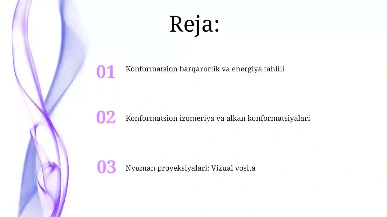 Alkanlarning konformatsiyasi va konforerlari 2