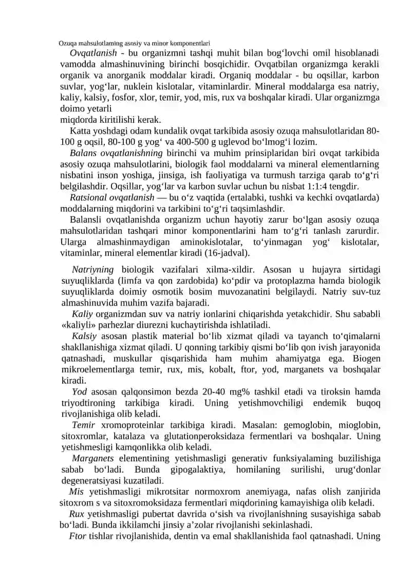 Moddalar almashinuvini o‘rganish usullari, nafas koeffitsienti. Organizmning energetik balansi 2
