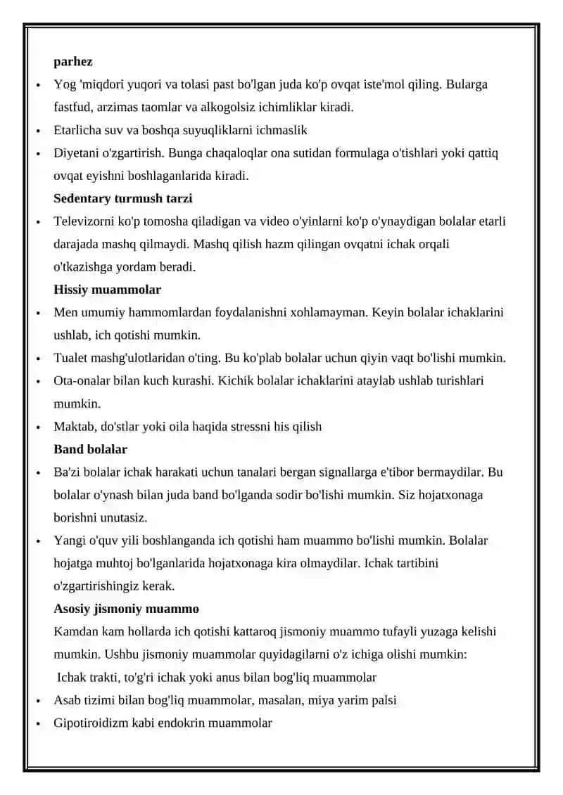 Chaqaloqlarda Ich Qotish Sindromi 2