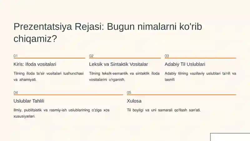 Tilning Ifoda Ta'sir Vositalari va Adabiy Til Vazifaviy Uslublari 2