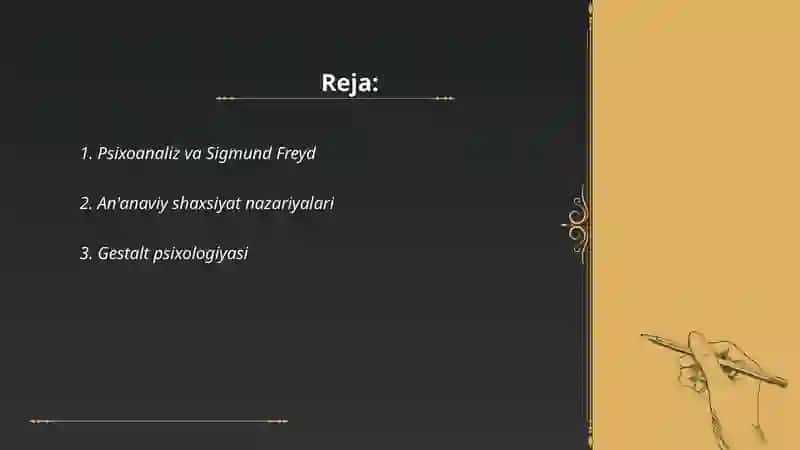 Psixoanaliz va Sigmund Freyd 2
