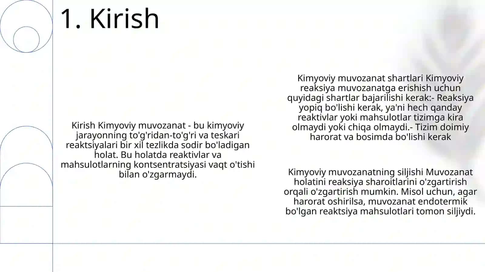 Kimyoviy Muvozanat 2