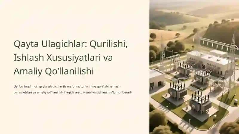 Qayta Ulagichlar: Qurilishi, Ishlash Xususiyatlari va Amaliy Qo‘llanilishi 2