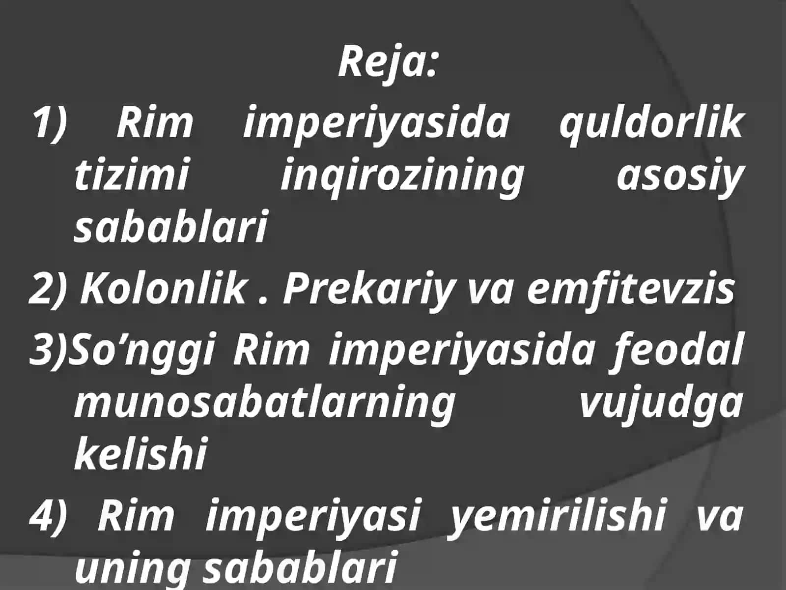 Rimimperiyasiinqirozivauninghududidafeodalmunosabatlarpaydobo’lishi 2