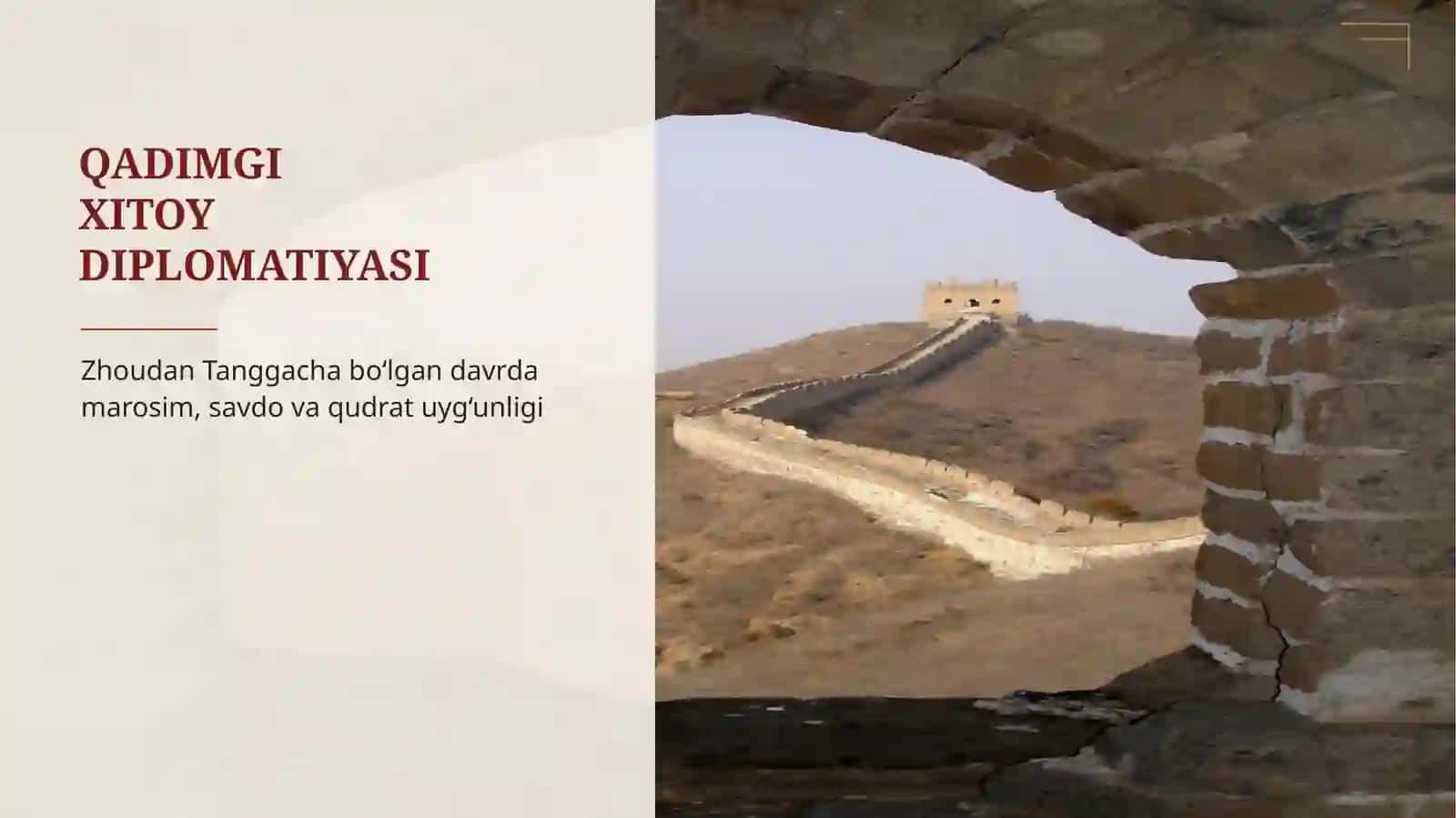 QADIMGI XITOY DIPLOMATIYASI Zhoudan Tanggacha bo‘lgan davrda marosim, savdo va qudrat uyg‘unligi 2